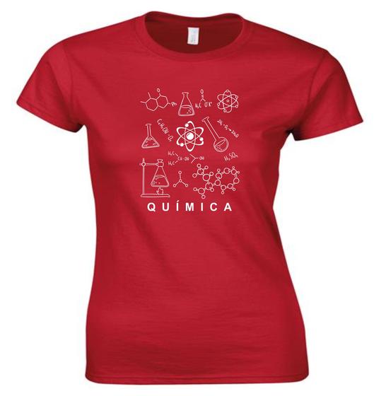 Imagem de Blusa Química,feminina,básica,100% algodão,estampada