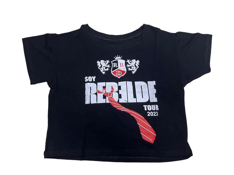 Imagem de Blusa Rebelde RBD Tour Y Soy Rebelde Blusinha Camiseta Cropped Feminino Baby Look Sf403 BM