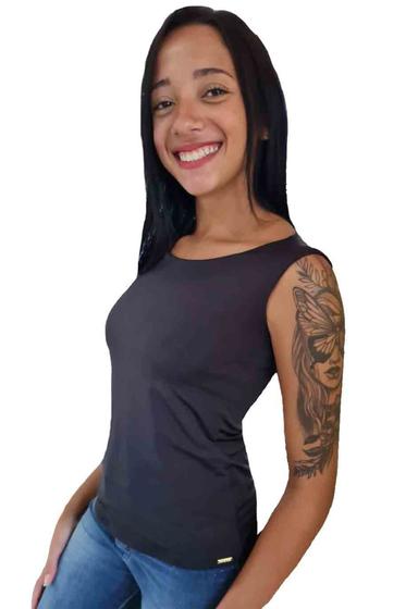 Imagem de Blusa Regata Modeladora Feminina Tecido Grosso Ref. 15596