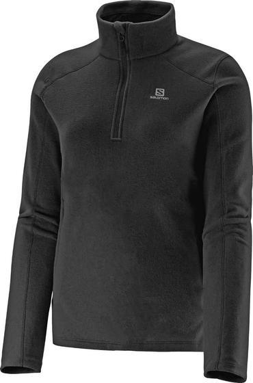 Imagem de Blusa Salomon Fleece Polar 1/2 Zip II Feminina Preto