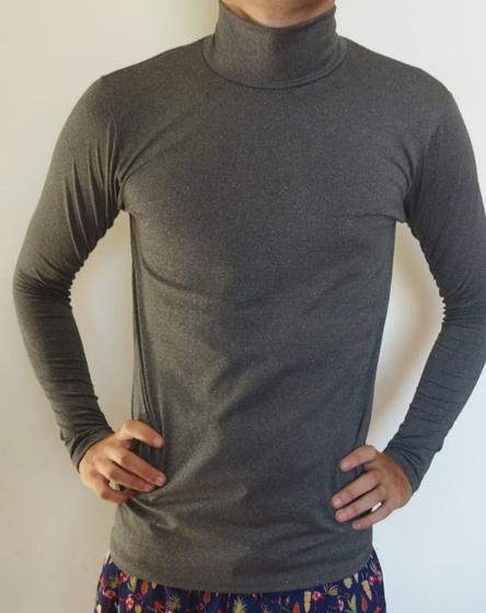 Imagem de Blusa Segunda Pele Masculina Gola Alta Proteção Solar Uv Fp50 Esportes