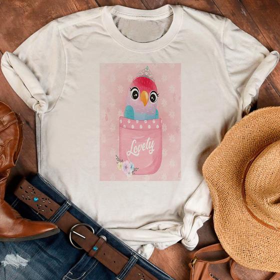 Imagem de Blusa T-shirt Camiseta Feminina Estampada -Animais de bolso- Várias Estampas 10