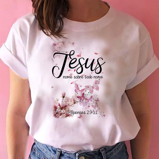 Blusa Roupas EvangÃ©licas Para Revender Camiseta Feminina
