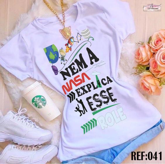 Imagem de Blusa T-shirt Camiseta Feminina Estampada-Humor- Várias Estampas 05