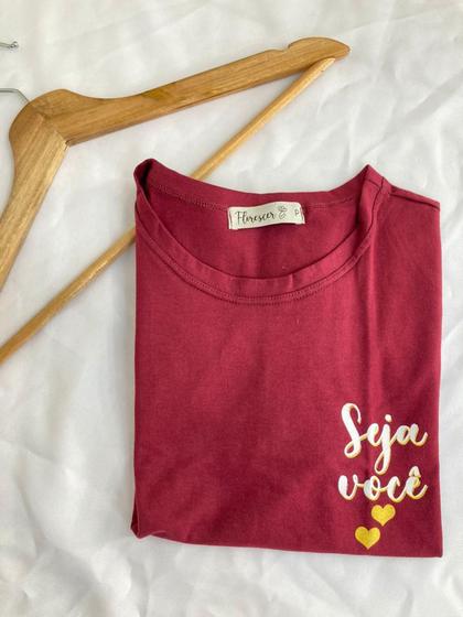 Imagem de Blusa T-Shirt Feminina Baby Look Seja Você