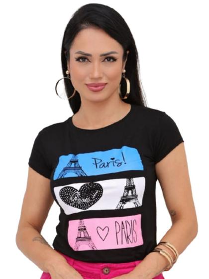 Imagem de Blusa T-Shirt Roupas Feminina Tecido Leve e Casual Modinha