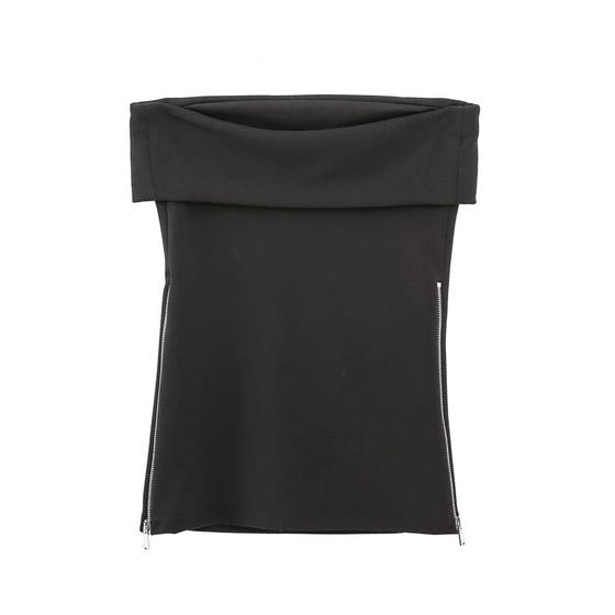 Imagem de Blusa Top Feminino Com Zíper Elegante 