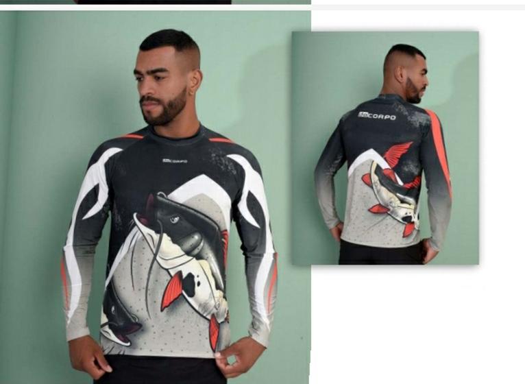 Imagem de Blusa UV Masculina Pesca -  Do Corpo