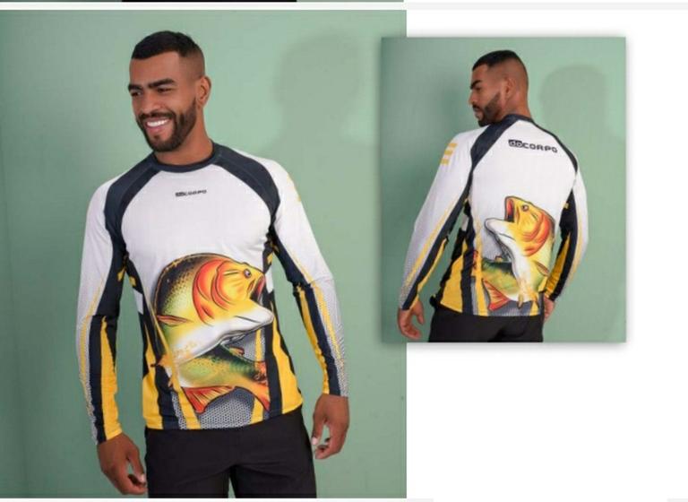 Imagem de Blusa UV Masculina Pesca -  Do Corpo