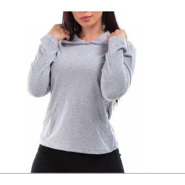 Imagem de Blusa viscolycra manga longa capuz feminino