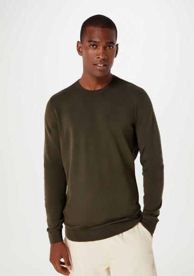 Blusão Básico Masculino Regular Em Tricô Menor preço em Blusão Básico Masculino Regular Em Tricô