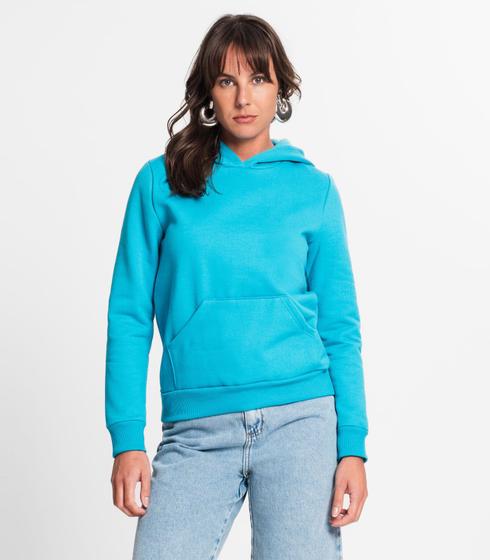 Imagem de Blusão Com Capuz Feminino Rovitex Azul