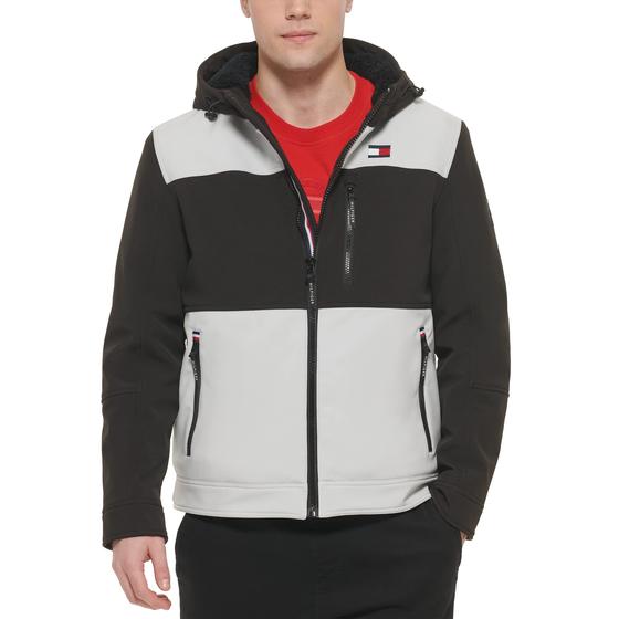 Imagem de Blusão Tommy Hilfiger Masculina Preenchida Soft Shell, tamanho L