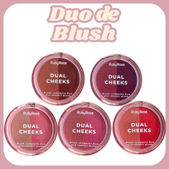 Imagem de Blush compacto duo cheeks - ruby rose