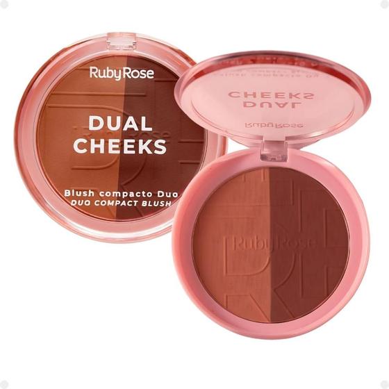 Imagem de Blush Compacto Duo Ruby Rose Dual Cheeks Ivory e Bronze Hb-m03-4