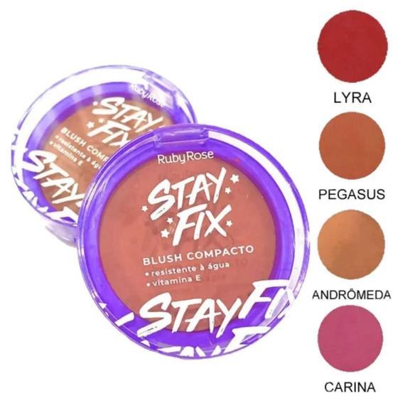 Imagem de Blush Compacto Saty Fix Ruby Rose - Lyra