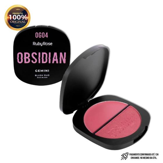 Imagem de Blush Duo Gemini Obsidian da Ruby Rose Cor OG04