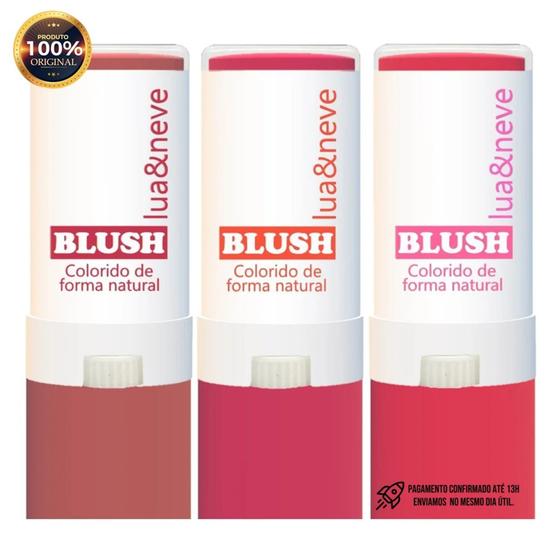 Imagem de Blush em Bastão da Lua e Neve Colorido de Forma Natural