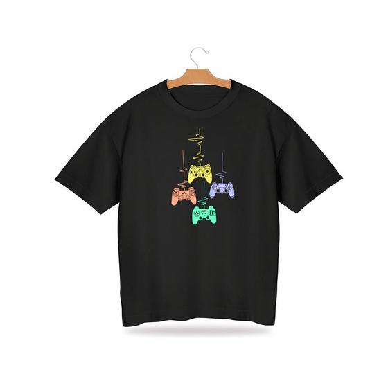 Imagem de Blusinha Camiseta Infantis e Infanto-Juvenil de Menino Preta em Algodão Estampada