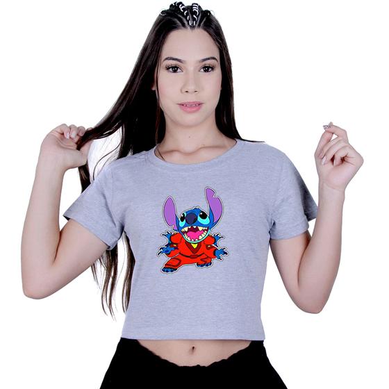 Imagem de Blusinha Cropped Algodão Lilo Stitch Alien