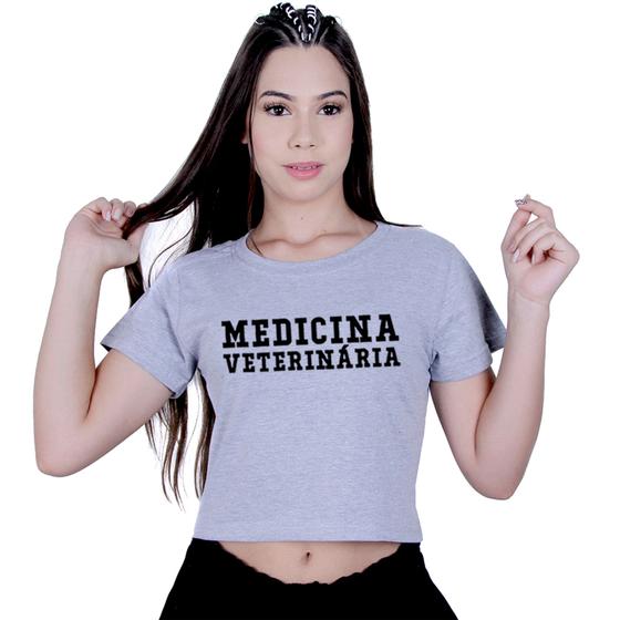 Imagem de Blusinha Cropped Algodão Medicina Veterinaria Escrita