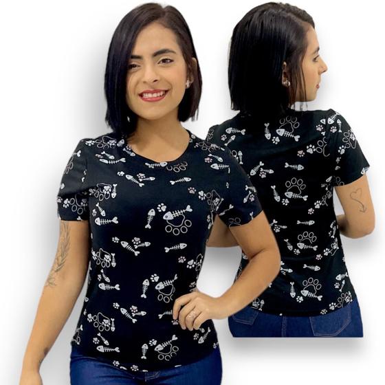 Imagem de Blusinha Feminina T-shirt Baby Look Premium Importada