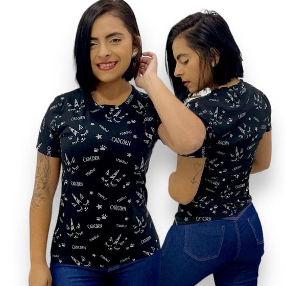 Imagem de Blusinha Feminina T-shirt importada Baby Look Premium