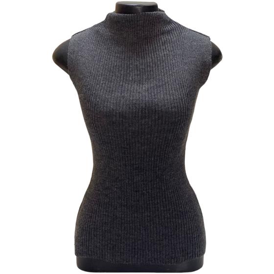 Blusinha Trico Garrafinha Blusa Feminina Sem Manga Meia Gola Menor preço em Blusinha Trico Garrafinha Blusa Feminina Sem Manga Meia Gola