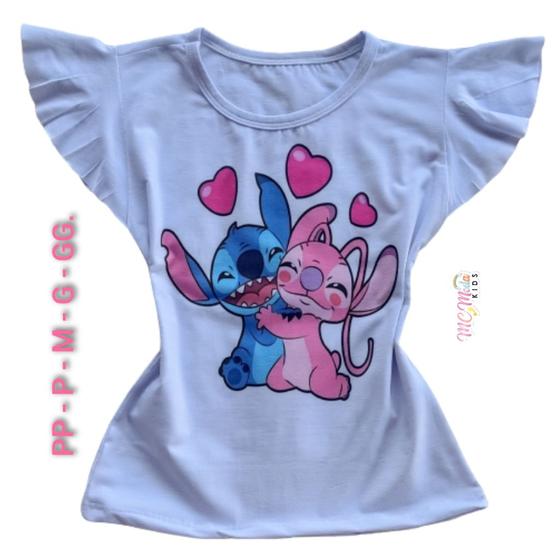 Imagem de Blusinhas infantil para meninas do stitch.