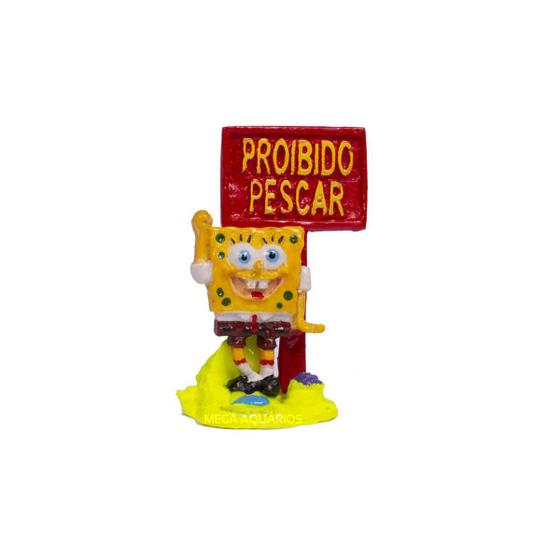 Imagem de Bob Esponja Enfeite Aquário Plaquinhas Divertidas M05