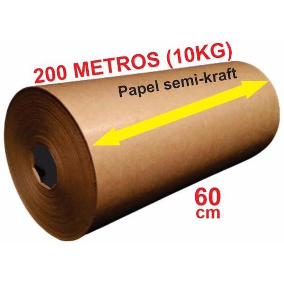 Imagem de BOBINA 200metros,  PAPEL PARDO SEMI-KRAFT DE 60cm de LARGURA, DIRETO DO FABRICANTE