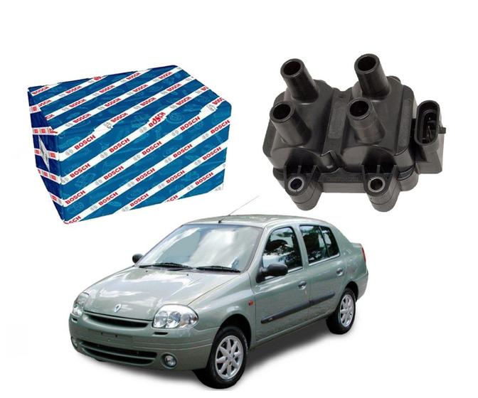 Imagem de Bobina de ignição bosch renault clio sedan 1.0 8v 1.6 8v 1998 a 2002