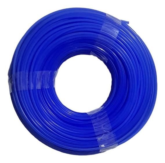 Imagem de  Bobina Fio Nylon Redondo 1,5 Mm 420g Azul  Uso Profissional