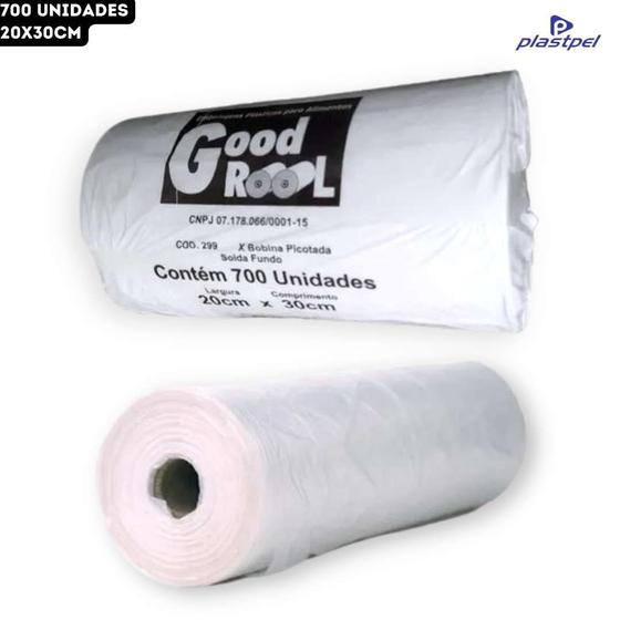 Bobina Picotada Saco Plástico Grosso Açougue Solda Fundo Good Rool