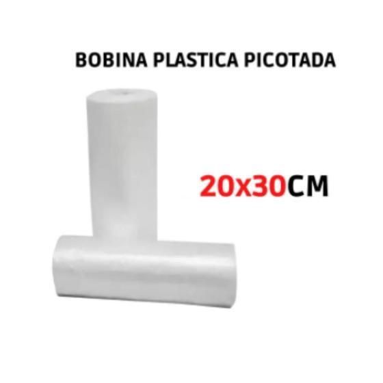 Imagem de Bobina plastica picotada 20x30 p/2 kilos - preço por kg