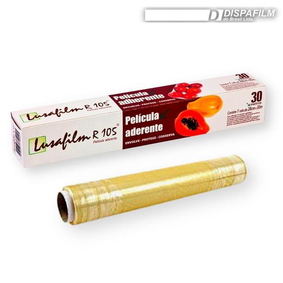 Bobina Rolo Plástico Filme PVC Lusafilm R105 Dispafilm 28cm x 30m
