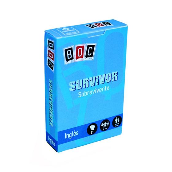 BOC Survivor Sobrevivente Jogo De Cartas Em Ingl s BOC Box Of Cards Jogos De Cartas Magazine 