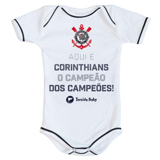 Imagem de Body Aqui é Corinthians o Campeão dos Campeões Oficial Baby