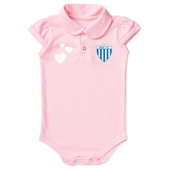 Imagem de Body Avai Polo Bebe Recem Nascido Branco Ou Rosa Oficial