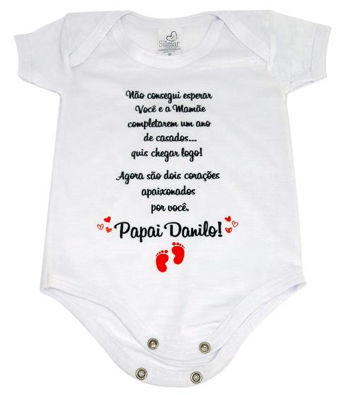 Imagem de Body Baby Branca Personalizado Surpresa para Papai