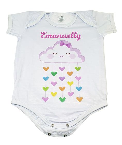 Imagem de Body Baby Branco Personalizado Filha Chuva de Amor Corações
