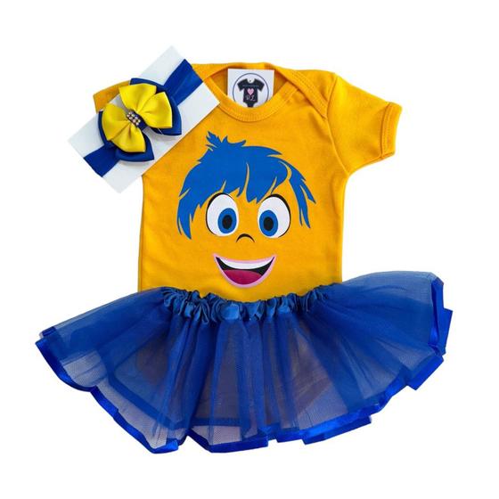 Imagem de Body Bebe - Alegria - emoções + Tutu + Laço - Temático