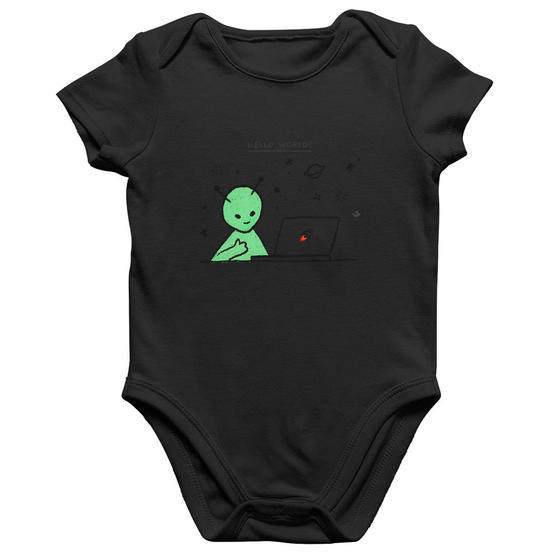 Imagem de Body Bebê Algodão Alien Hello World! - Foca na Moda