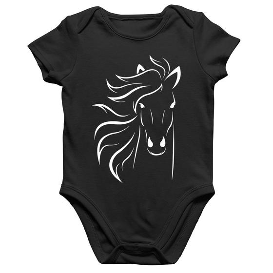 Imagem de Body Bebê Algodão Cavalo Traços - Foca na Moda