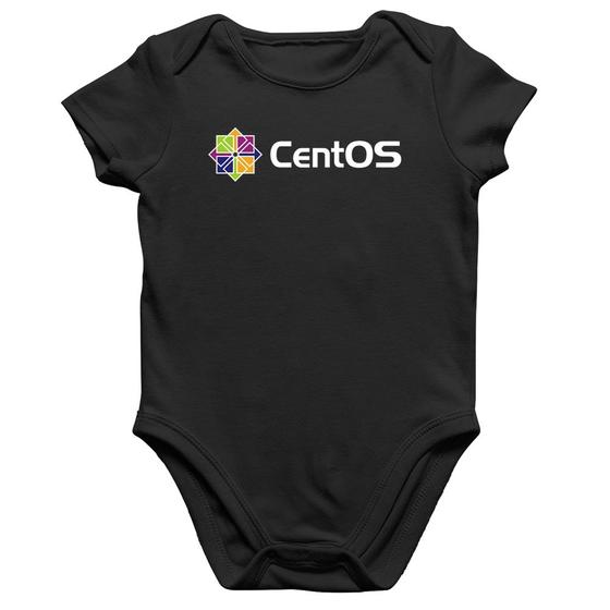 Imagem de Body Bebê Algodão CentOS Linux Logo - Foca na Moda