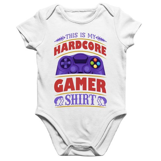 Imagem de Body Bebê Algodão Hardcore Gamer - Foca na Moda