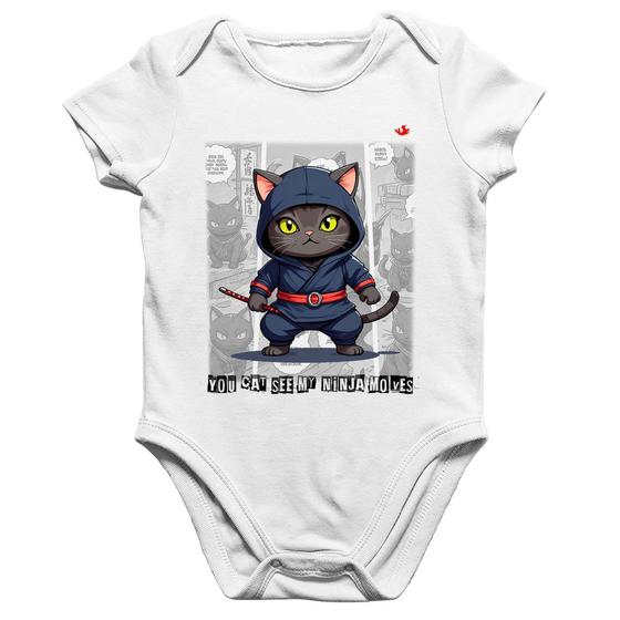 Imagem de Body Bebê Algodão You cat see my ninja moves - Foca na Moda