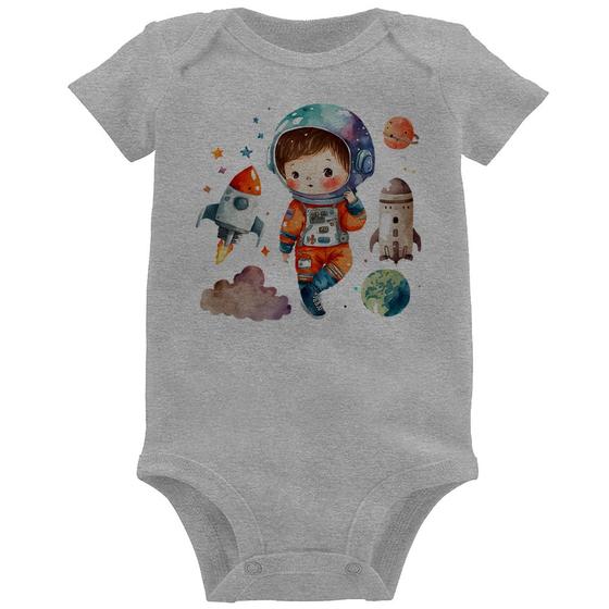 Imagem de Body Bebê Astronauta Criança e Foguetes - Foca na Moda