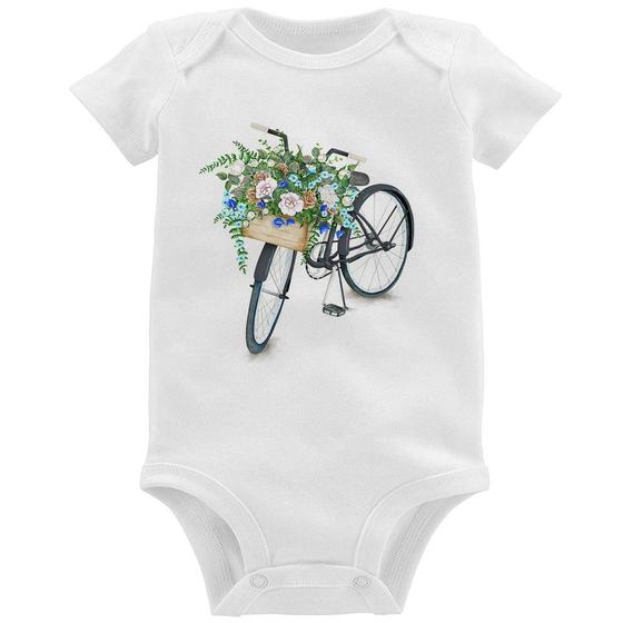 Imagem de Body Bebê Bicicleta Cesto de Flores - Foca na Moda