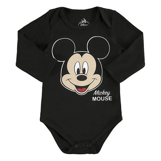 Body Bebe Disney Mickey Mouse Manga Longa Suedine Masculino Body para Bebes Magazine Luiza